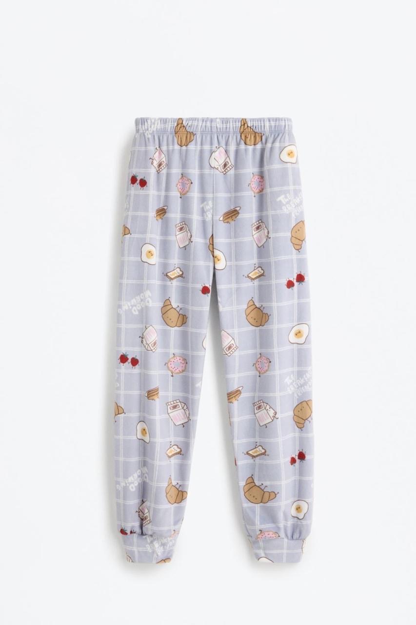 Pyjama Deux Pièces Velours à motifs Petit-Déjeuner Lefties 4-5 ans 110cm