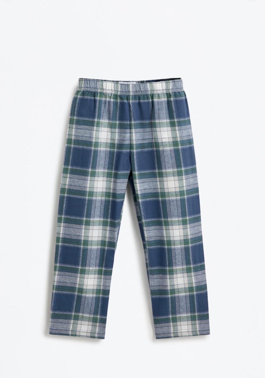 Pyjama Deux Pièces Flanelle Coton Bleu à Carreaux Lefties 7-8 ans 128cm