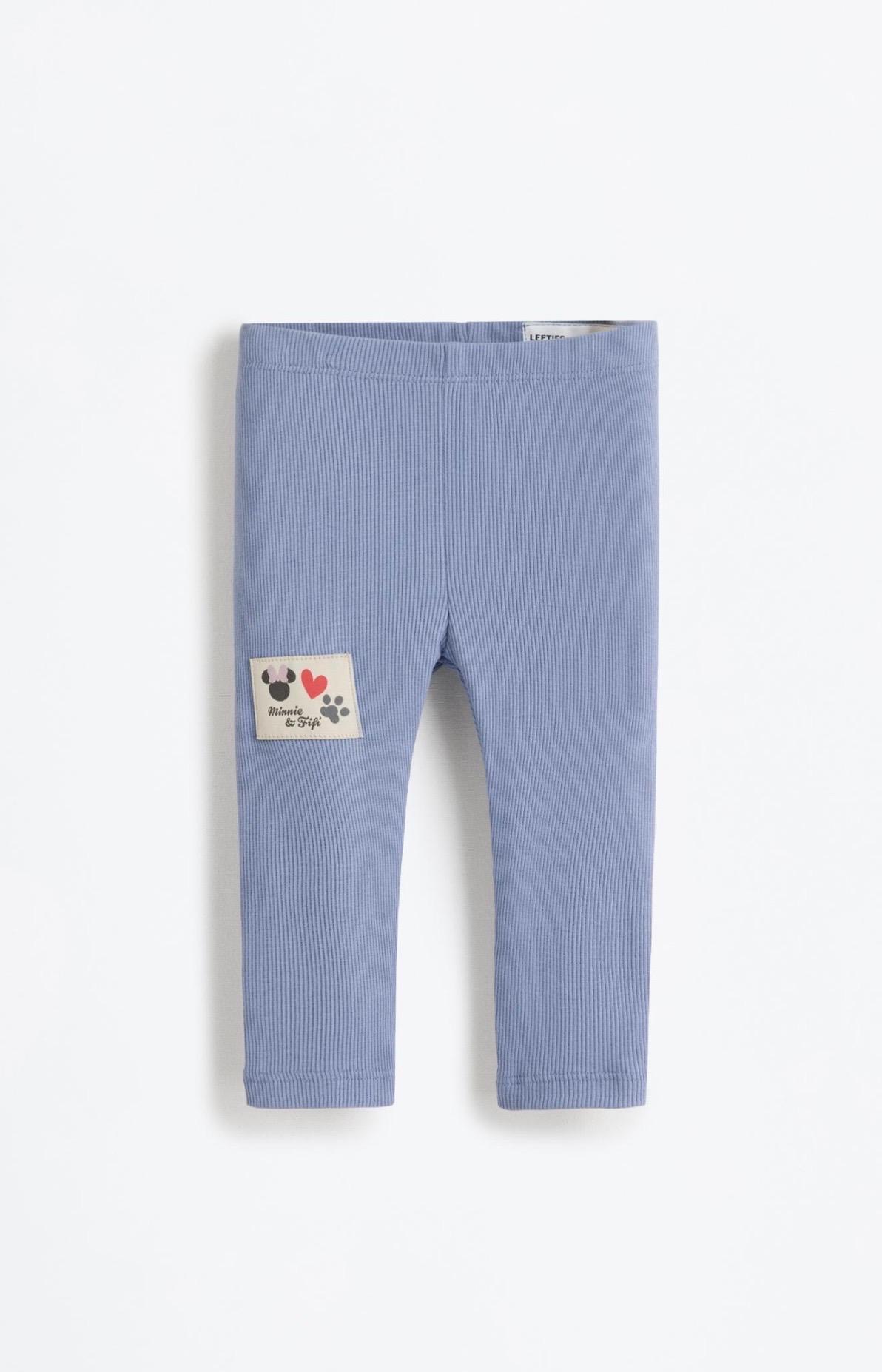 Ensemble 2 Pièces Sweat En Molleton Non Gratté Et Legging En Coton Côtelé Et Bleu Lefties