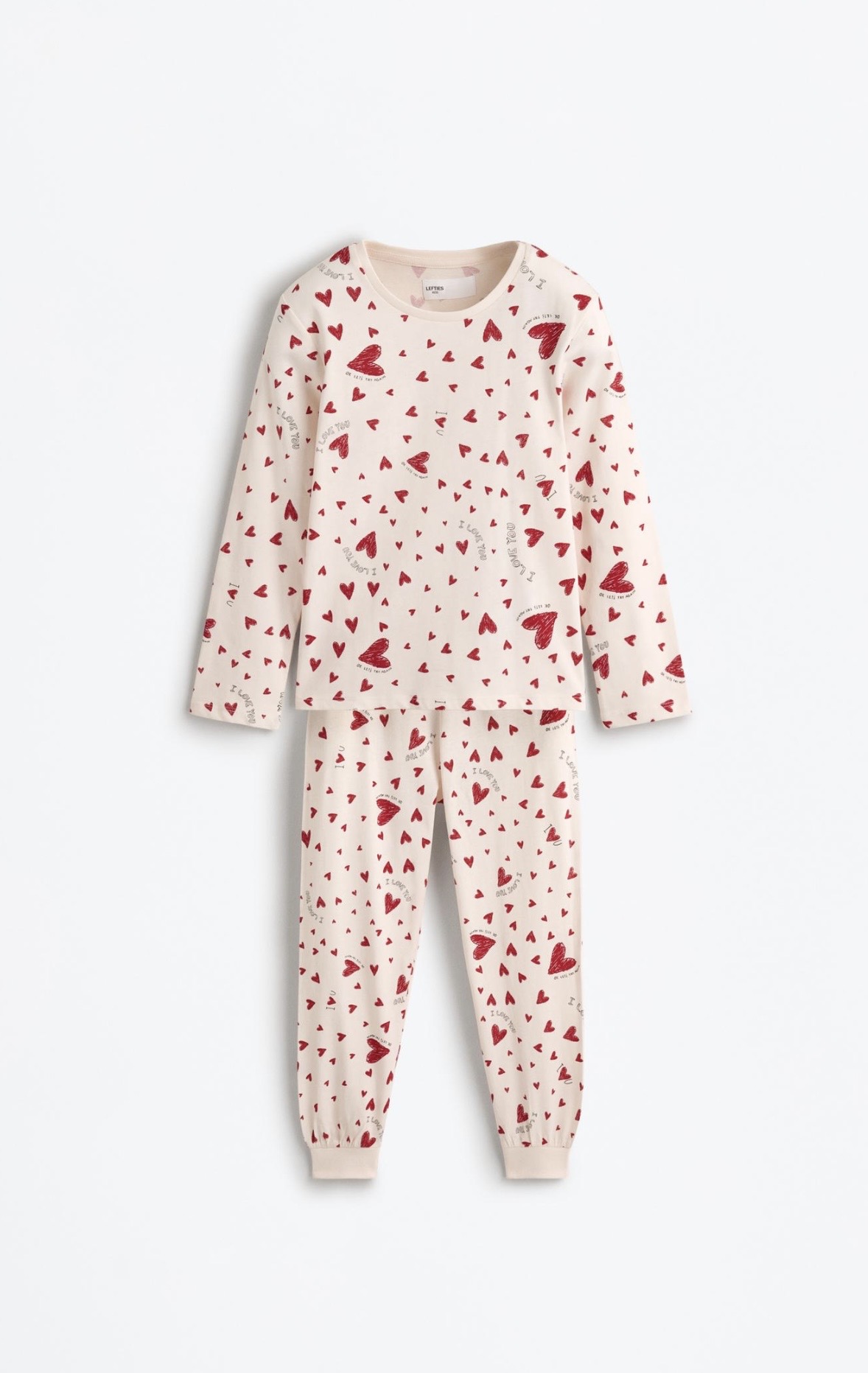 Pyjama 2 Pièces Coton Imprimé Cœur Lefties