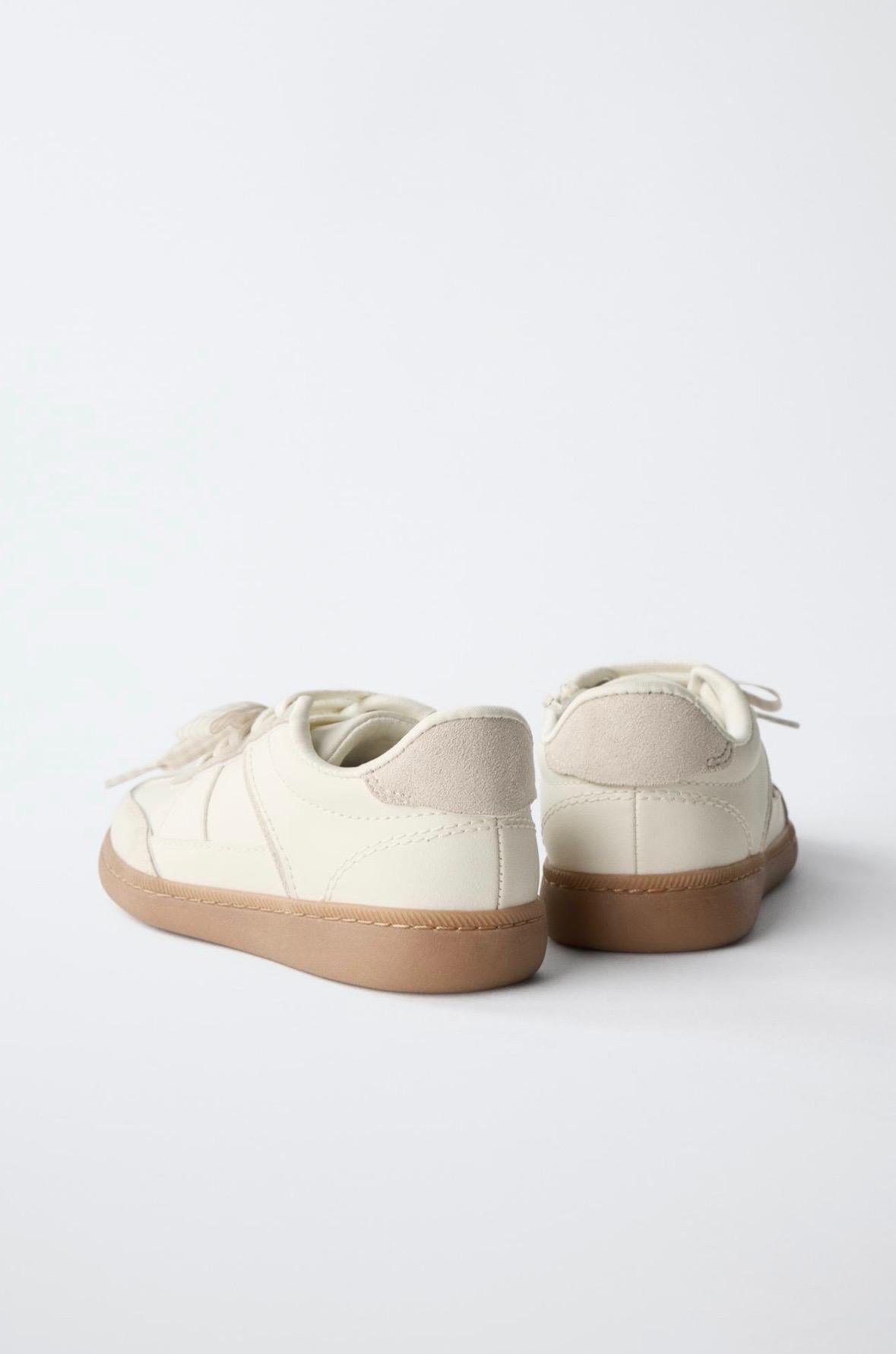 Baskets Style Tennis À Nœud Et Fermeture Éclair Zara