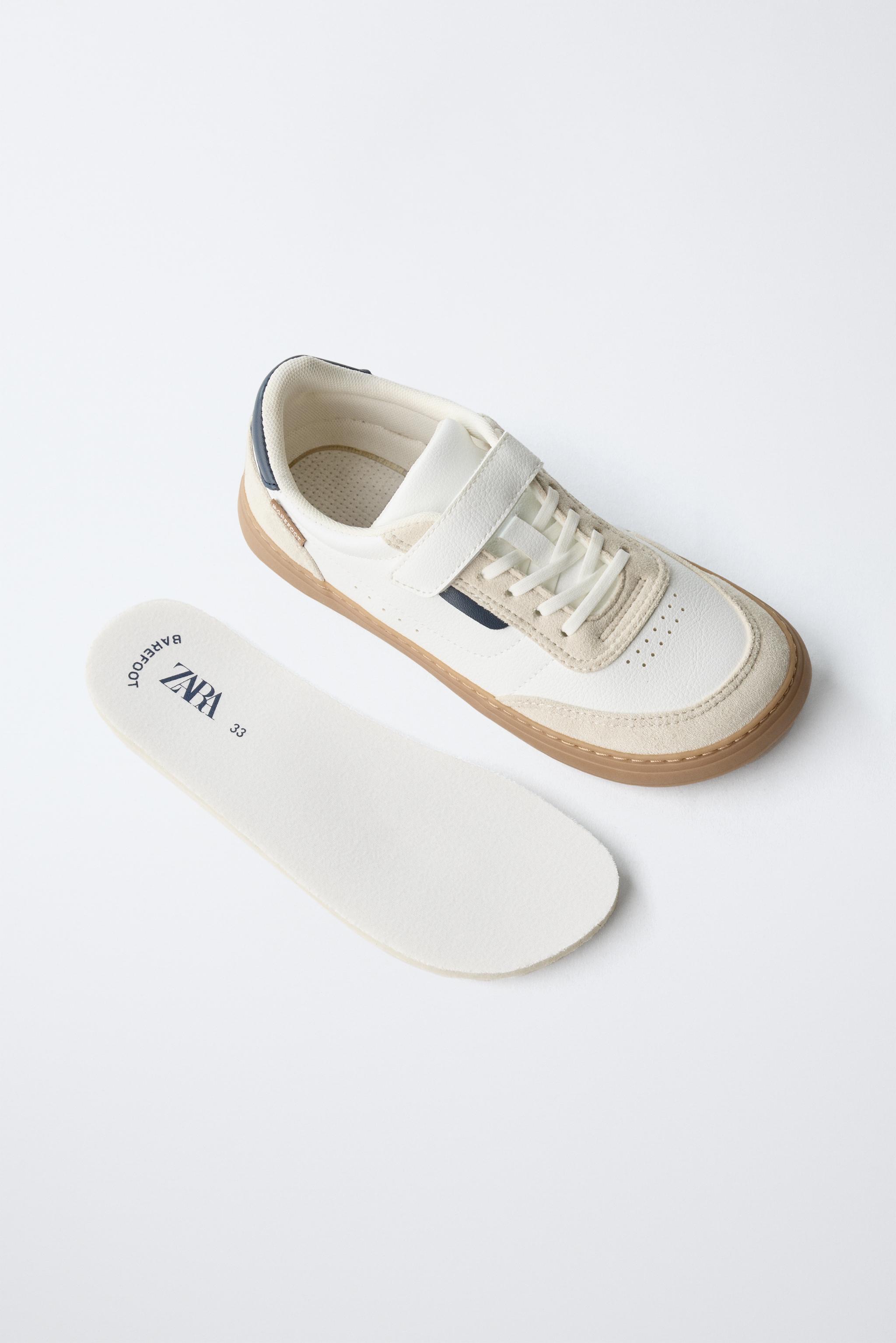 Baskets Barefoot Souples À Scratch Et Lacets Élastiques Zara pointure 28