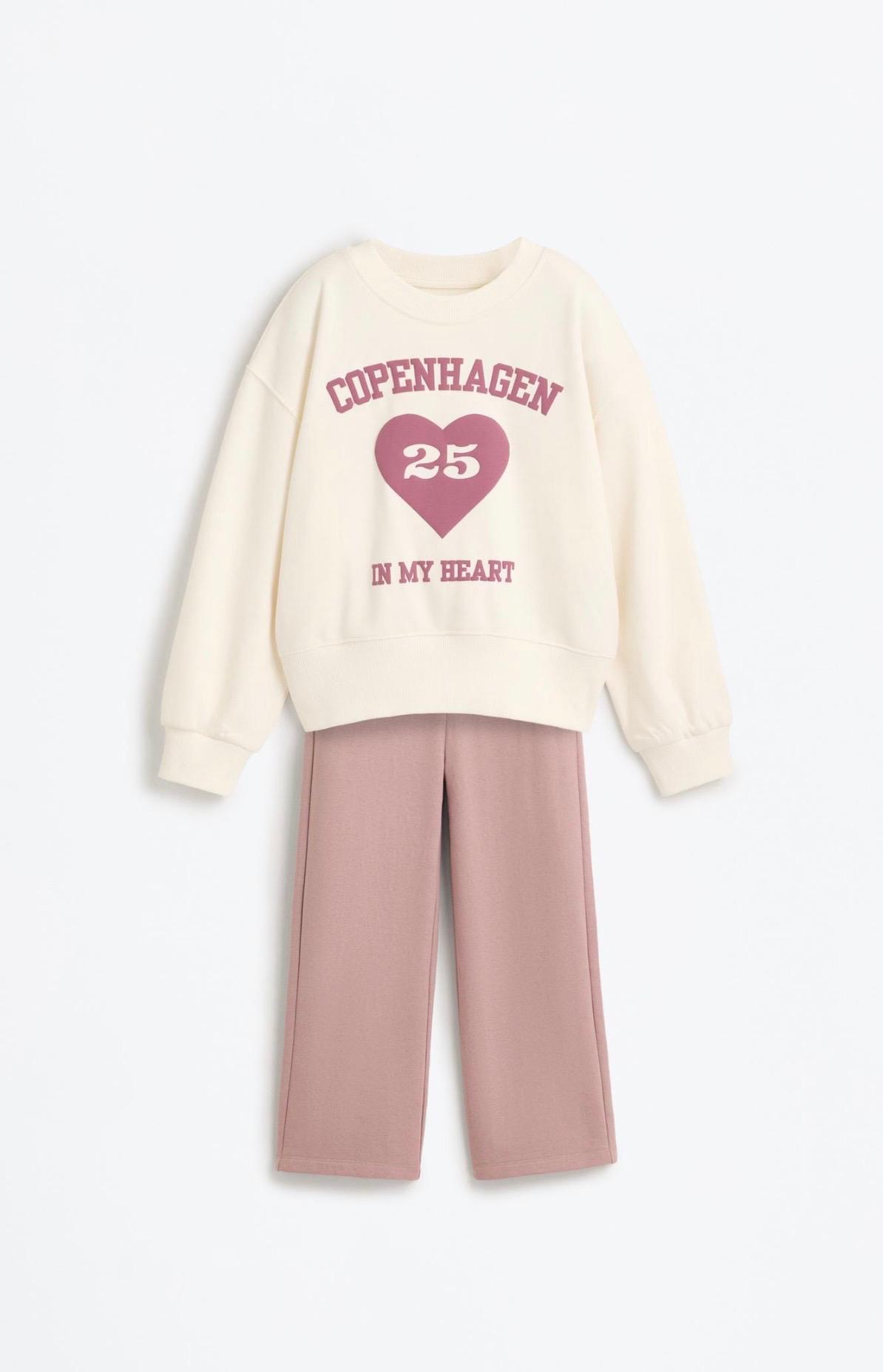 Ensemble 2 Pièces Sweat En Molleton Non Gratté Et Pantalon Culotte Flare Lefties