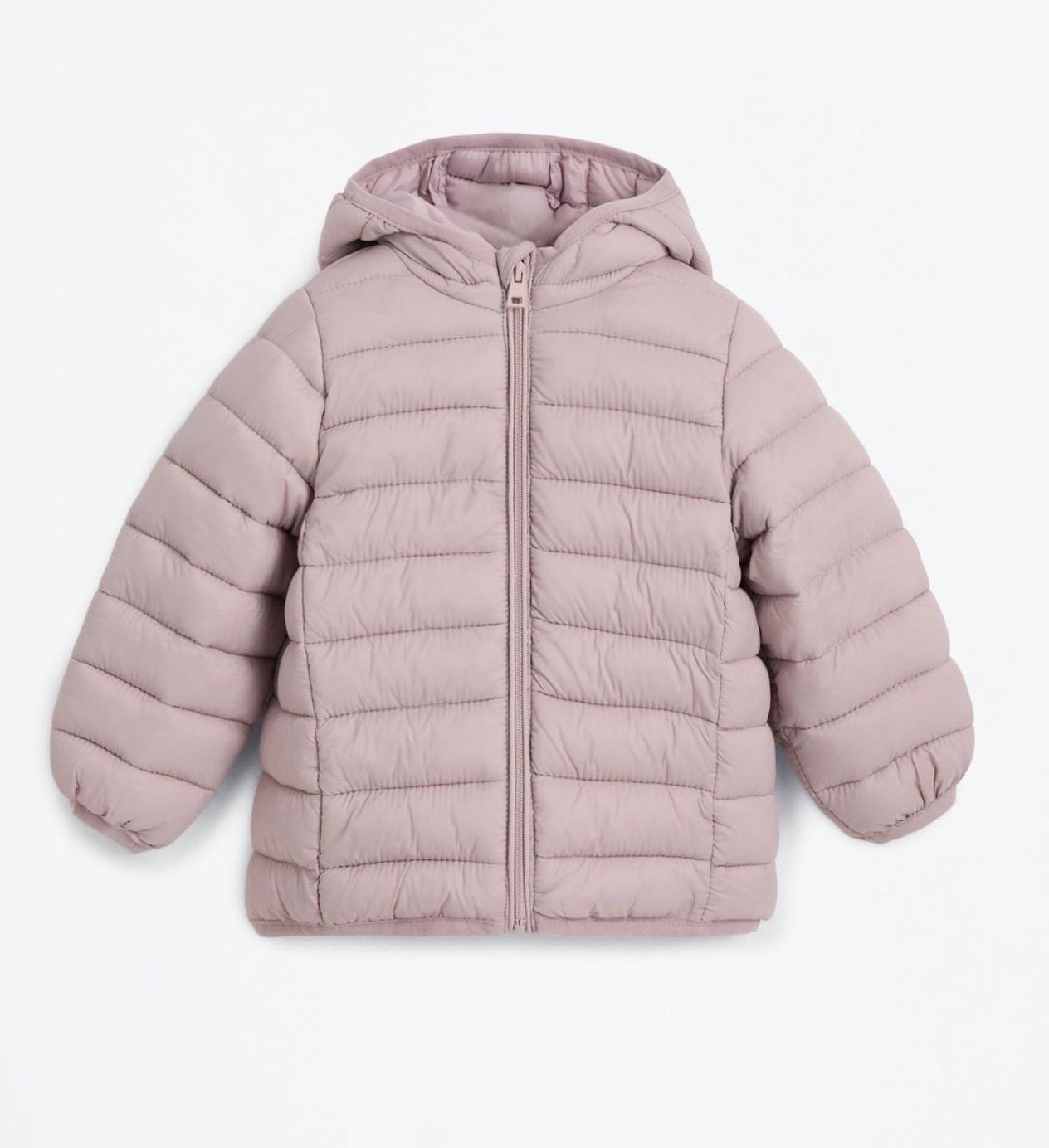 Doudoune Matelassée À Capuche Rose Poudré Lefties