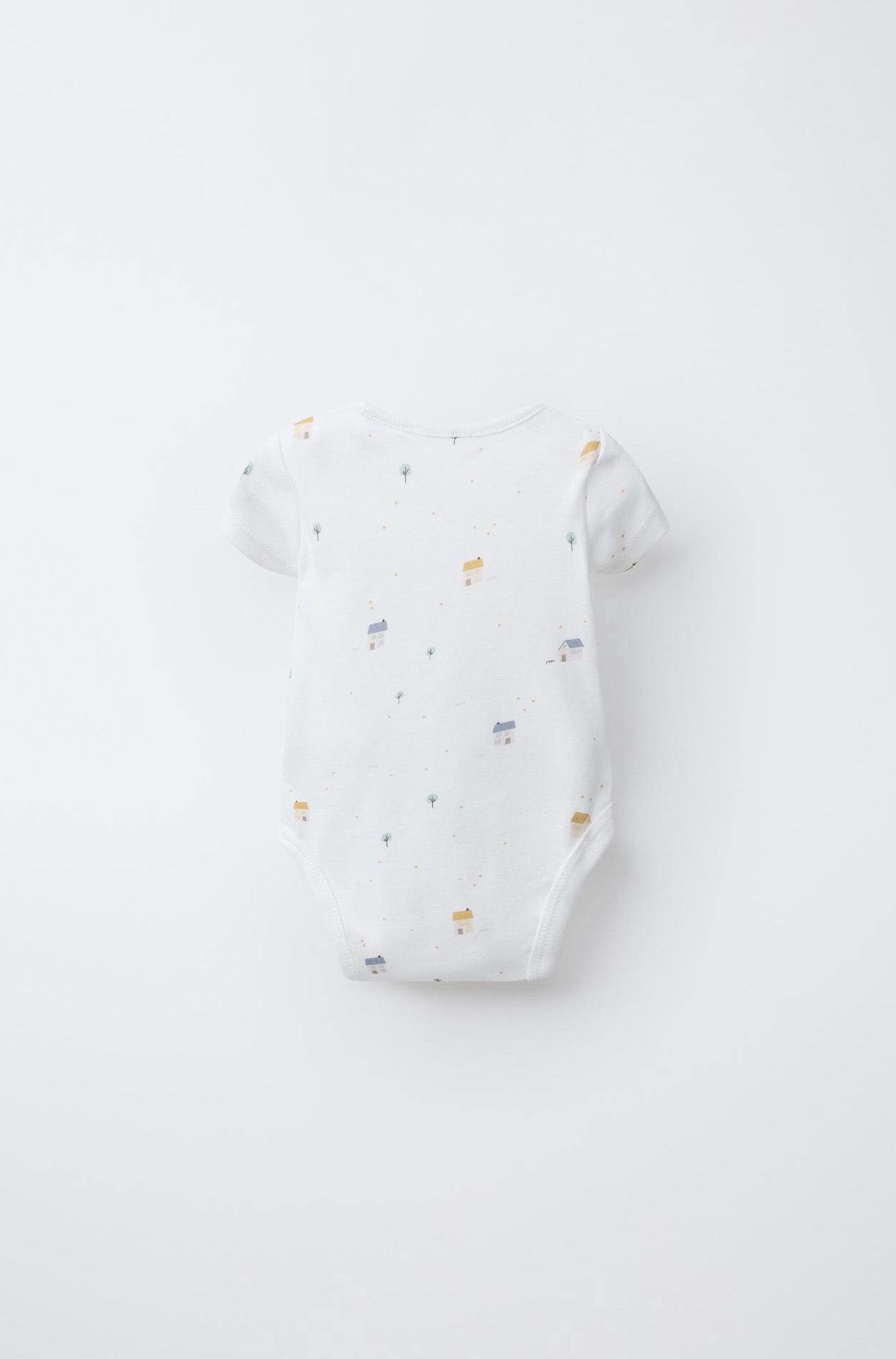 Lot de 5 Bodys Bébé Manches Courtes Zara 6-12 mois 80cm - Imprimé Maisons