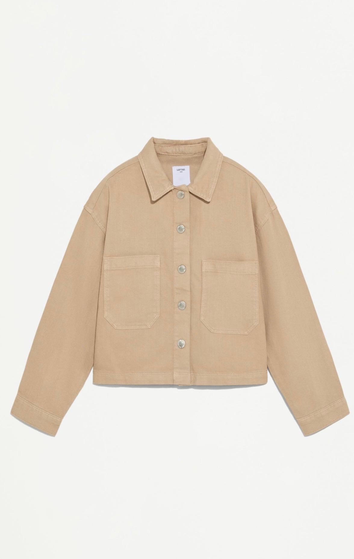 Veste En Sergé De Coton Beige À Boutons Métalliques Lefties 9-10 ans 140cm