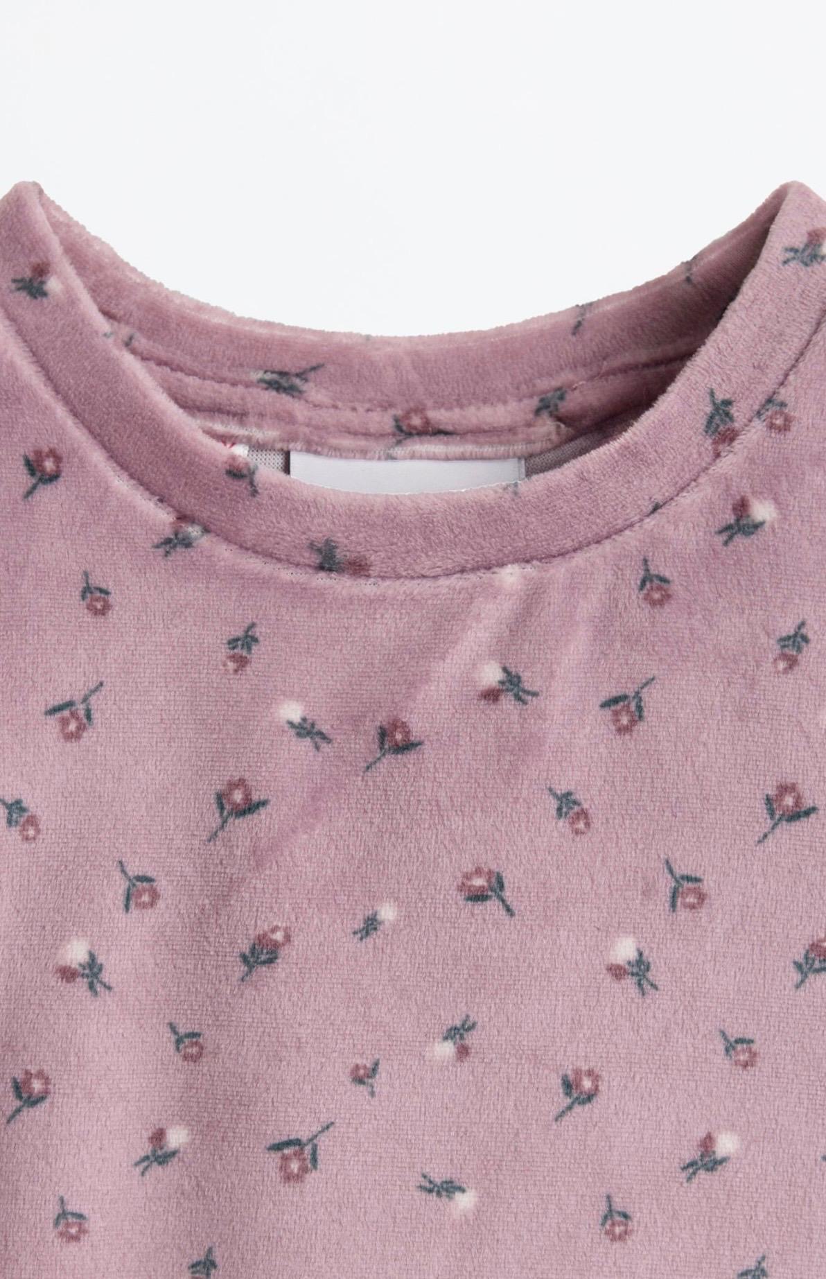 Pyjama Deux Pièces Velours Imprimé Fleuri Lefties