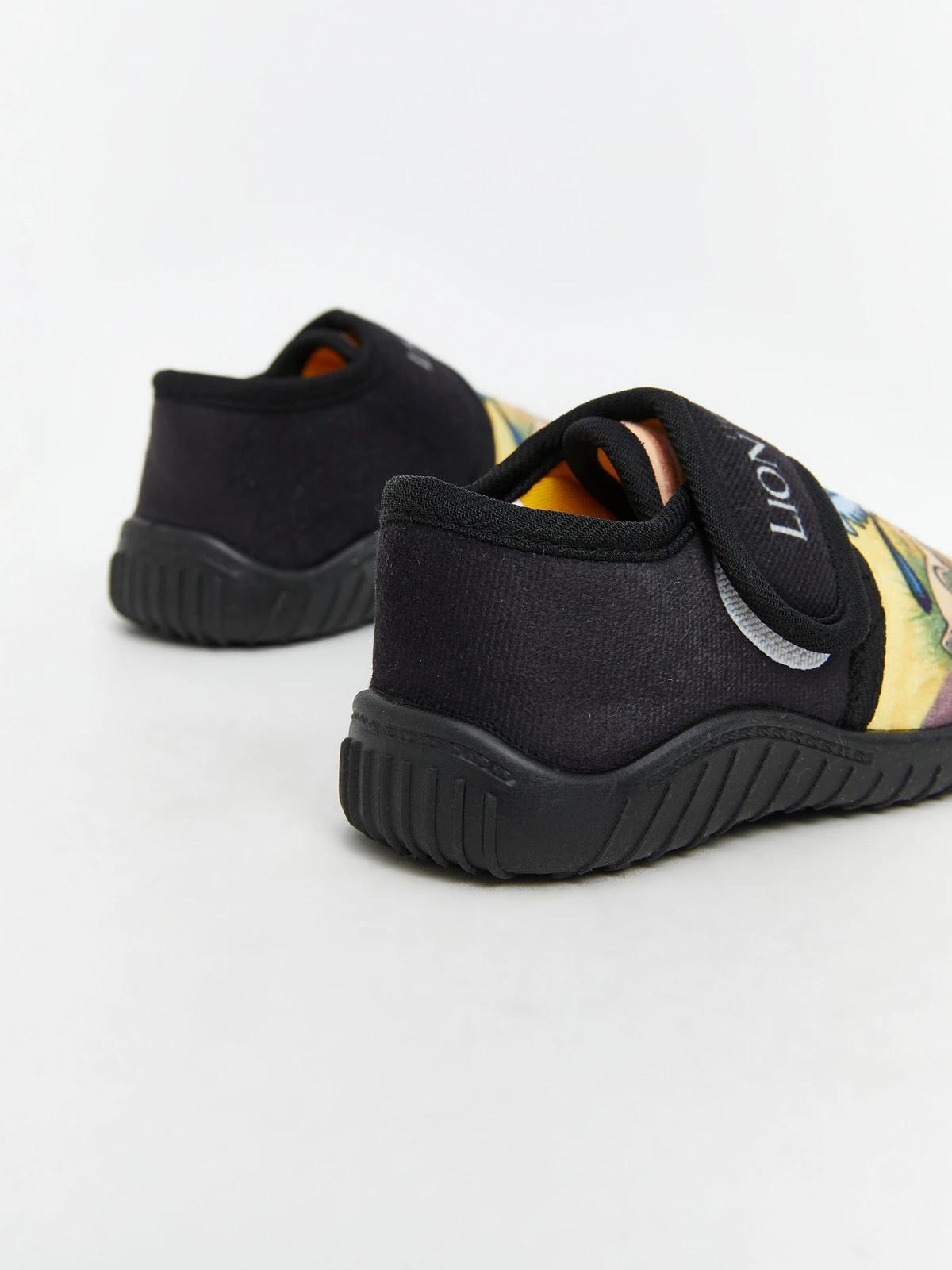 Pantoufles Chaussons Souples À Scratch Noir Et Jaune LC Waikiki