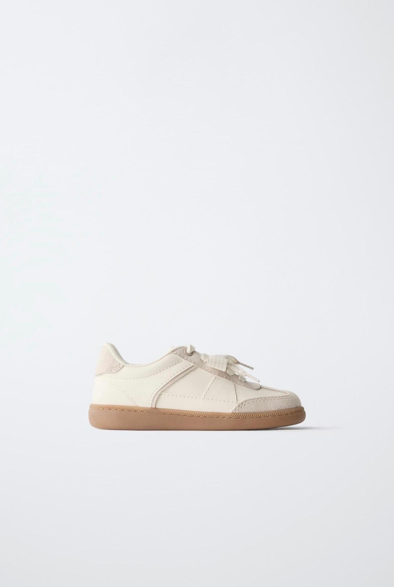 Baskets Style Tennis À Nœud Et Fermeture Éclair Zara