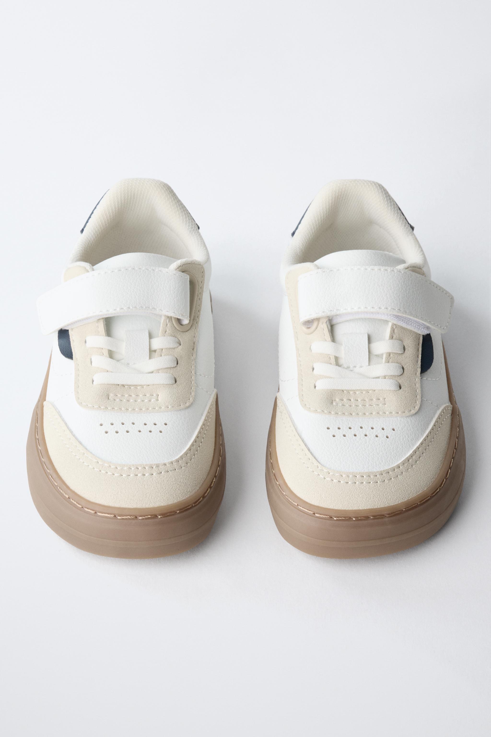 Baskets Barefoot Souples À Scratch Et Lacets Élastiques Zara pointure 28
