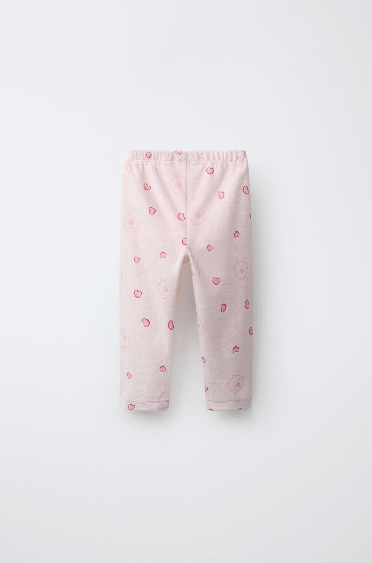 Pyjama Deux Pièces En Velours Imprimé Capybara Rose Zara