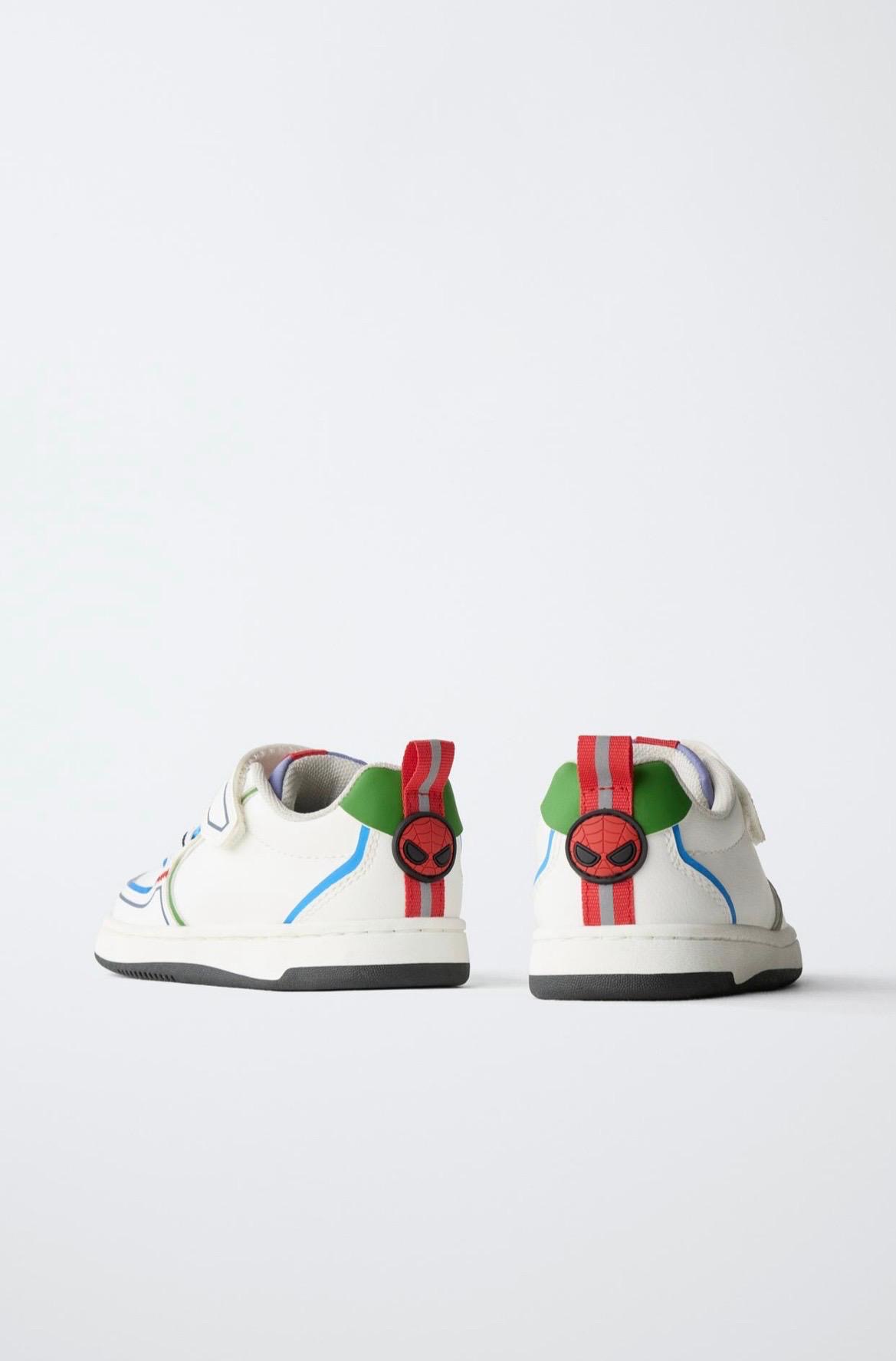 Baskets Souples À Scratch Et Lacets Élastiques Blanc Et Multicolore Zara