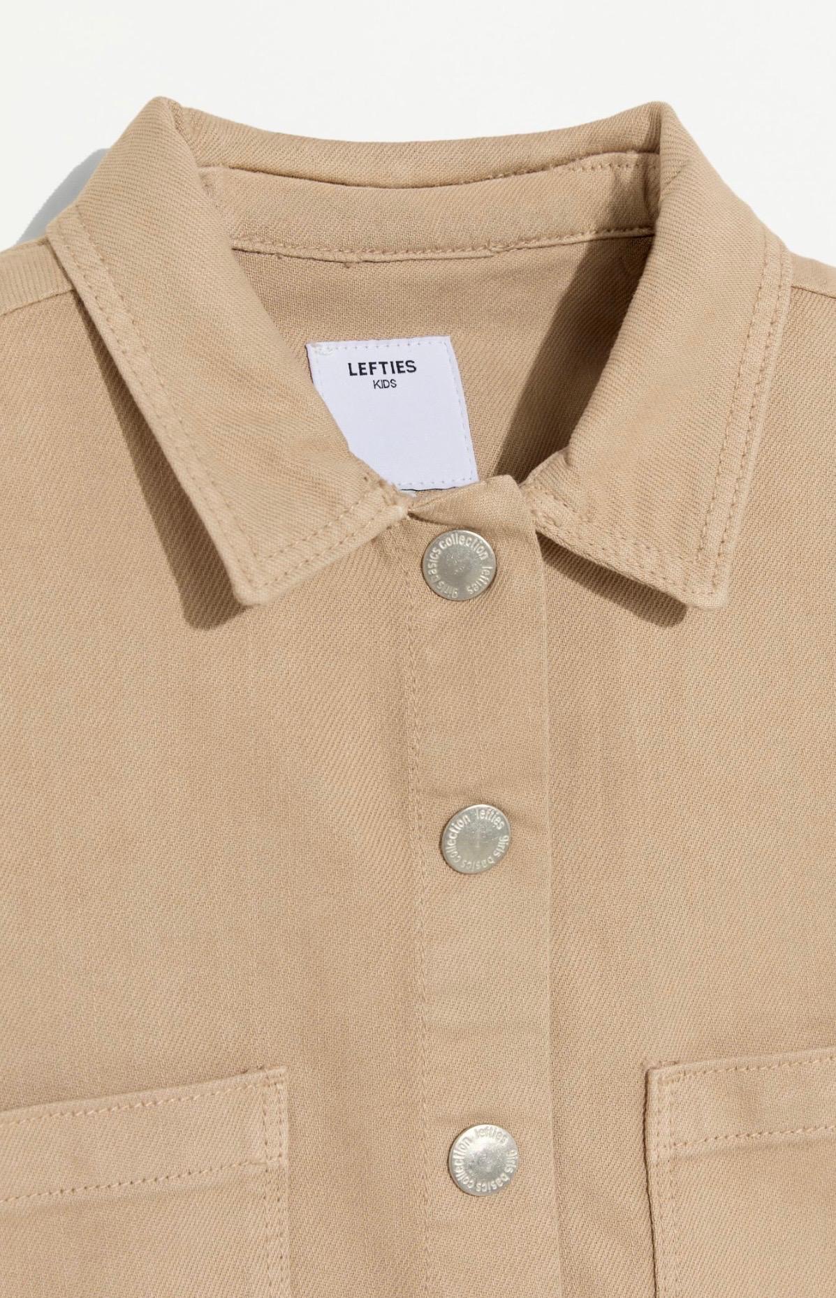 Veste En Sergé De Coton Beige À Boutons Métalliques Lefties 9-10 ans 140cm