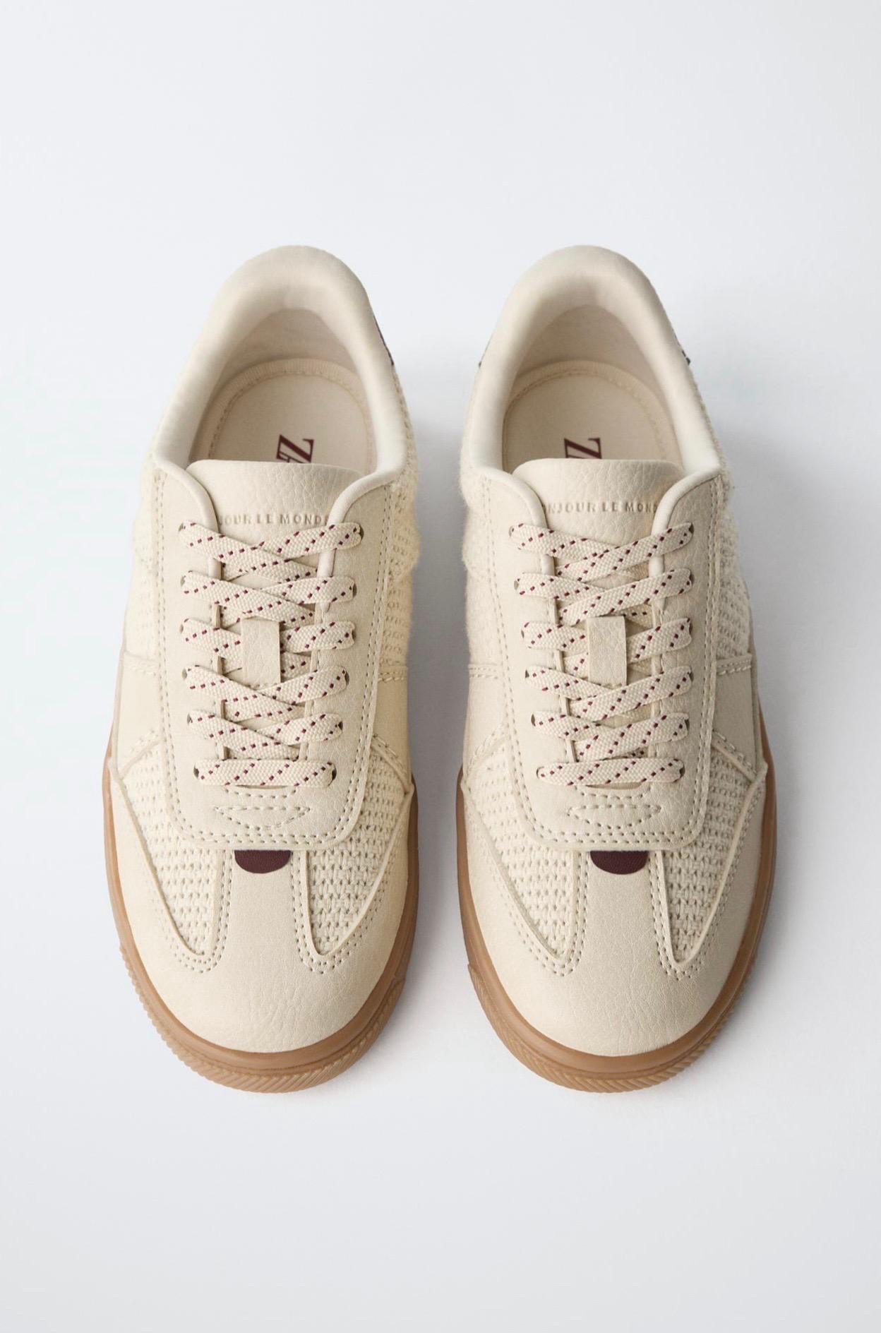 Baskets Style Tennis En Matières Variées Zara pointure 33